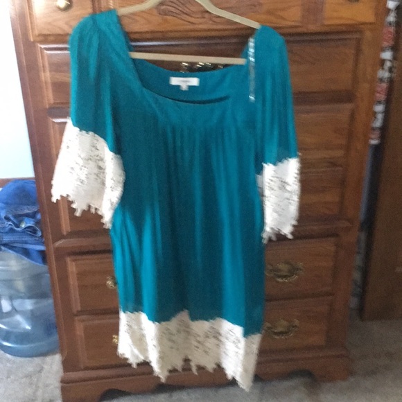 Umgee Teal dress - Picture 1 of 3